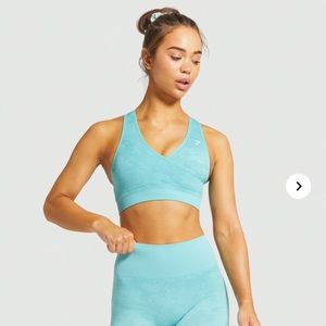 Gymshark Camo Seamless Sports Bra - Light Green